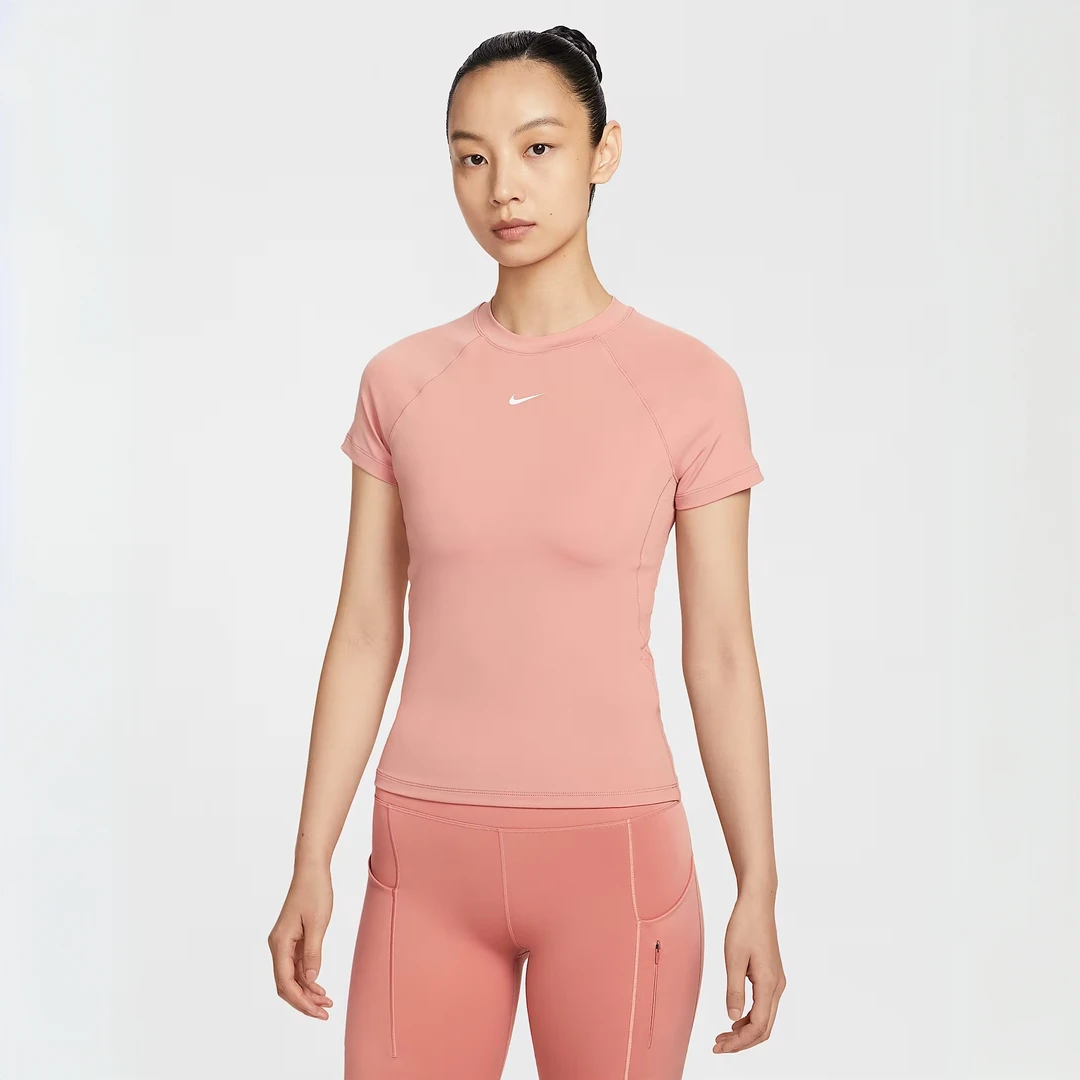 NIKE/耐克Dri-FIT女子速干紧身短袖训练透气上衣T恤FV7843685