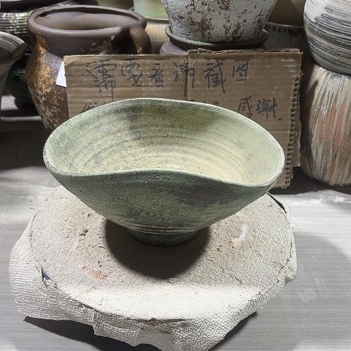 陶摆件高10口21有孔33333