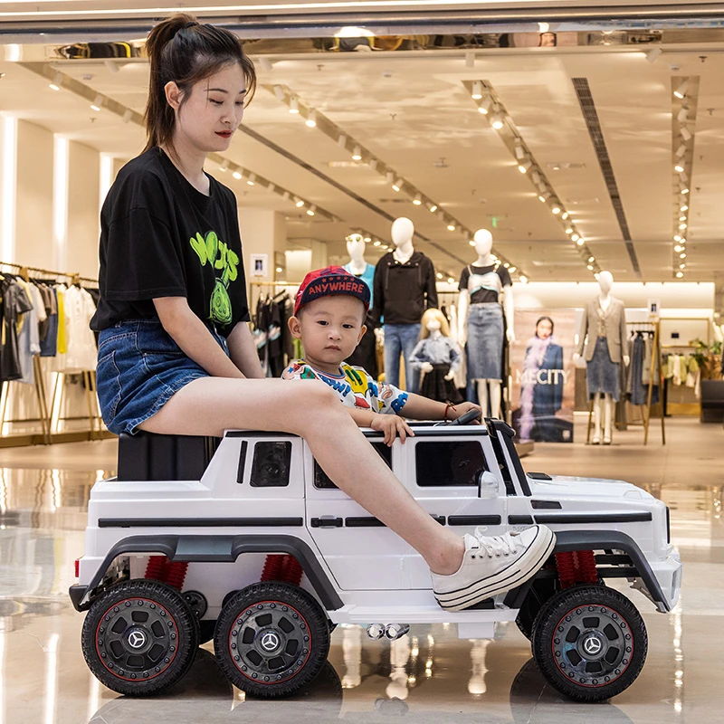 奔驰大g儿童电动车宝宝六轮遥控越野汽车可坐大人双人小孩玩具车