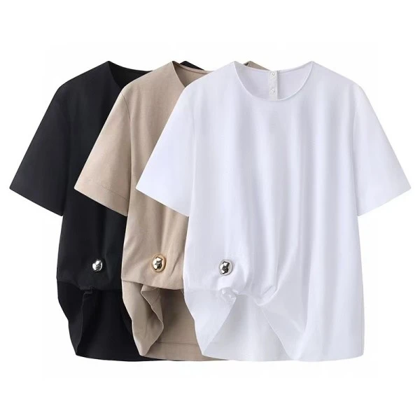 【U1028】2025夏季新款时尚休闲宽松圆领短袖T恤