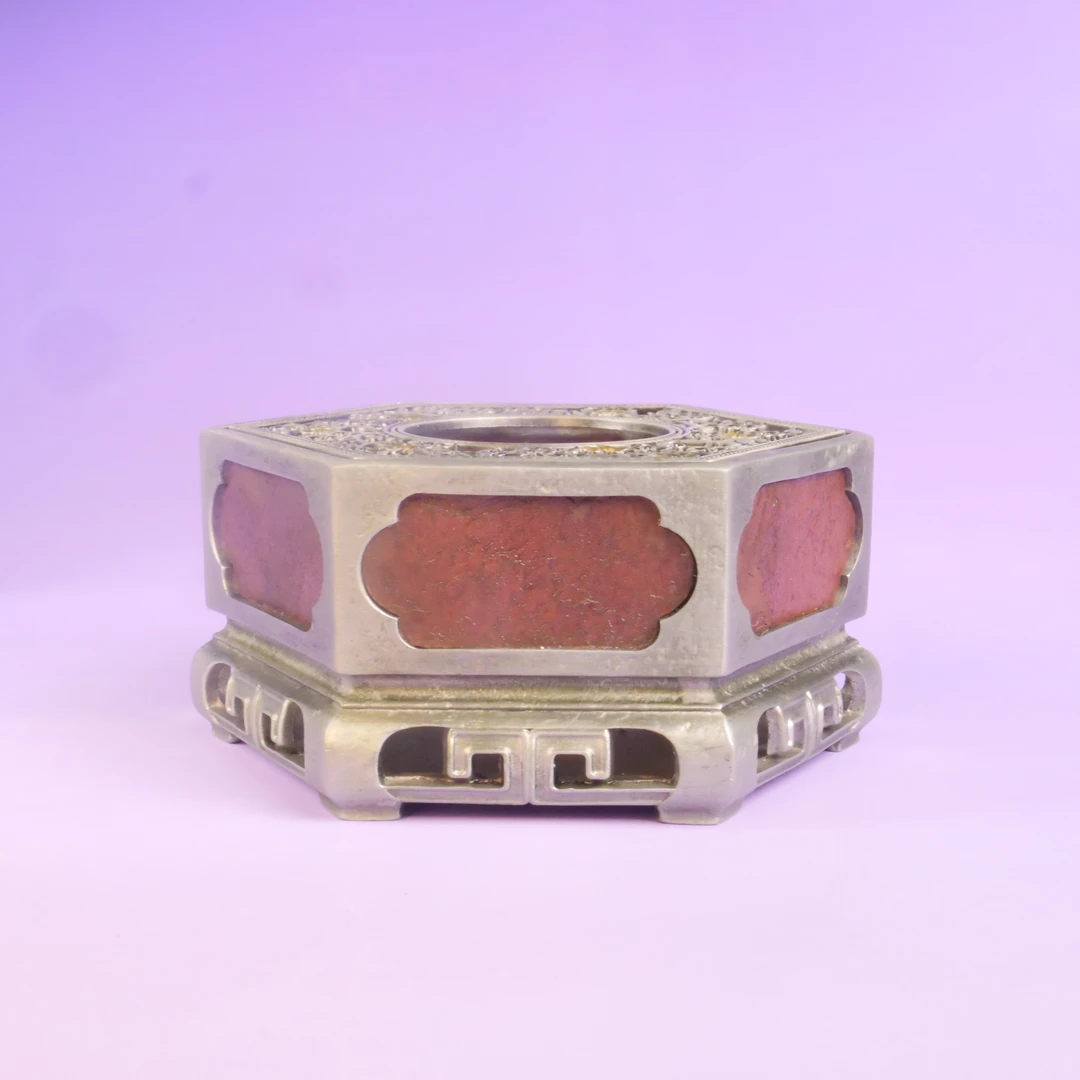 她山她海【老*9锡梅花温茶炉】轻奢茶空间氛围灯温茶器茶道零配