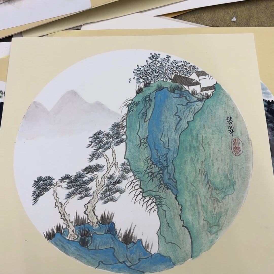 国画38-38卡纸作品童