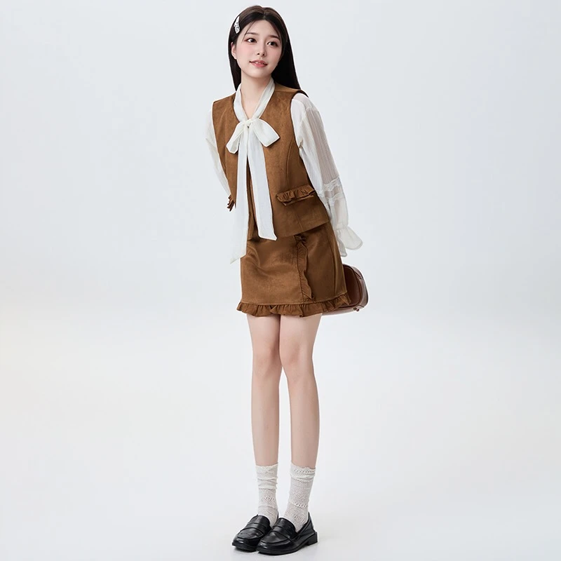 【浅浅专属】法式短外套时尚套装小香风女装短裙休闲风秋季-1590