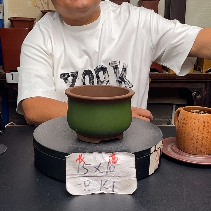 紫砂花盆货号一只KK1