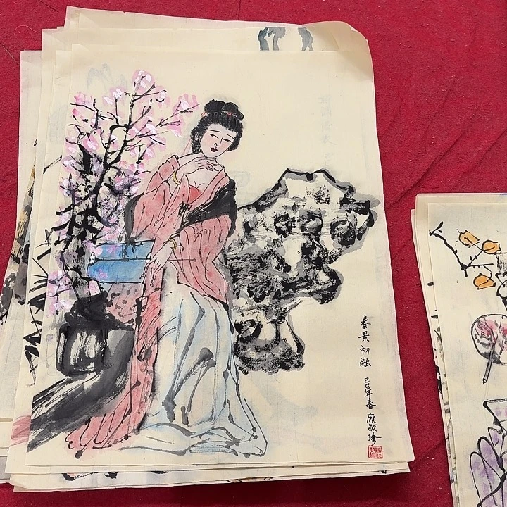国画花鸟等多种鸟类和鸟类的栖息