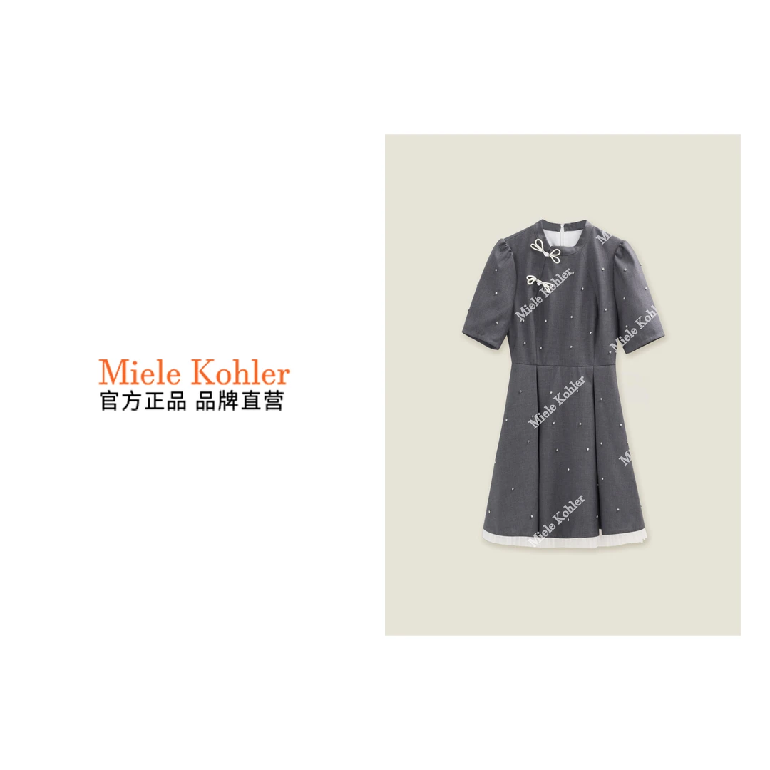 新中式时尚国风连衣裙女装夏季高端轻奢修身显瘦裙子MKOMB52375