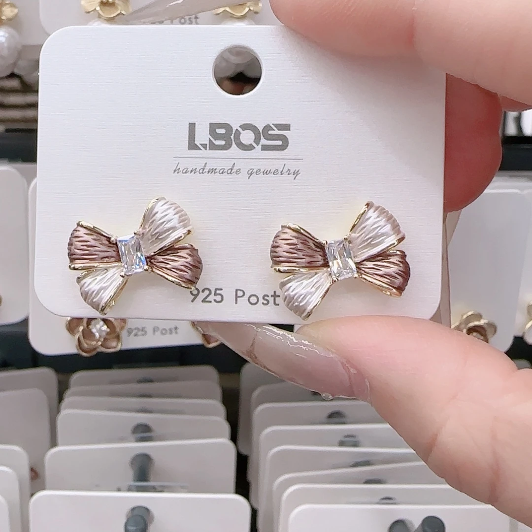 锆石铜合金925银耳环