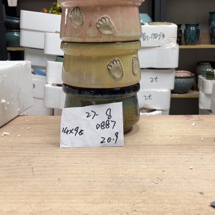 紫砂花盆多肉花盆微瑕8