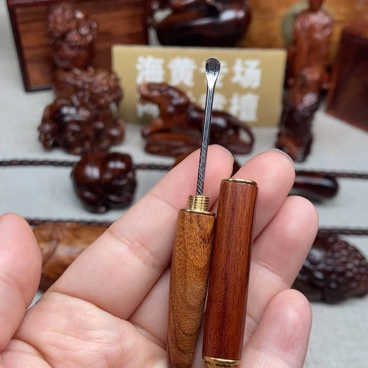花梨木类端景台缅甸花梨挖耳勺