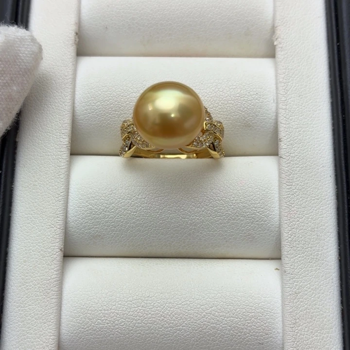 海水珍珠银S925镶嵌戒指