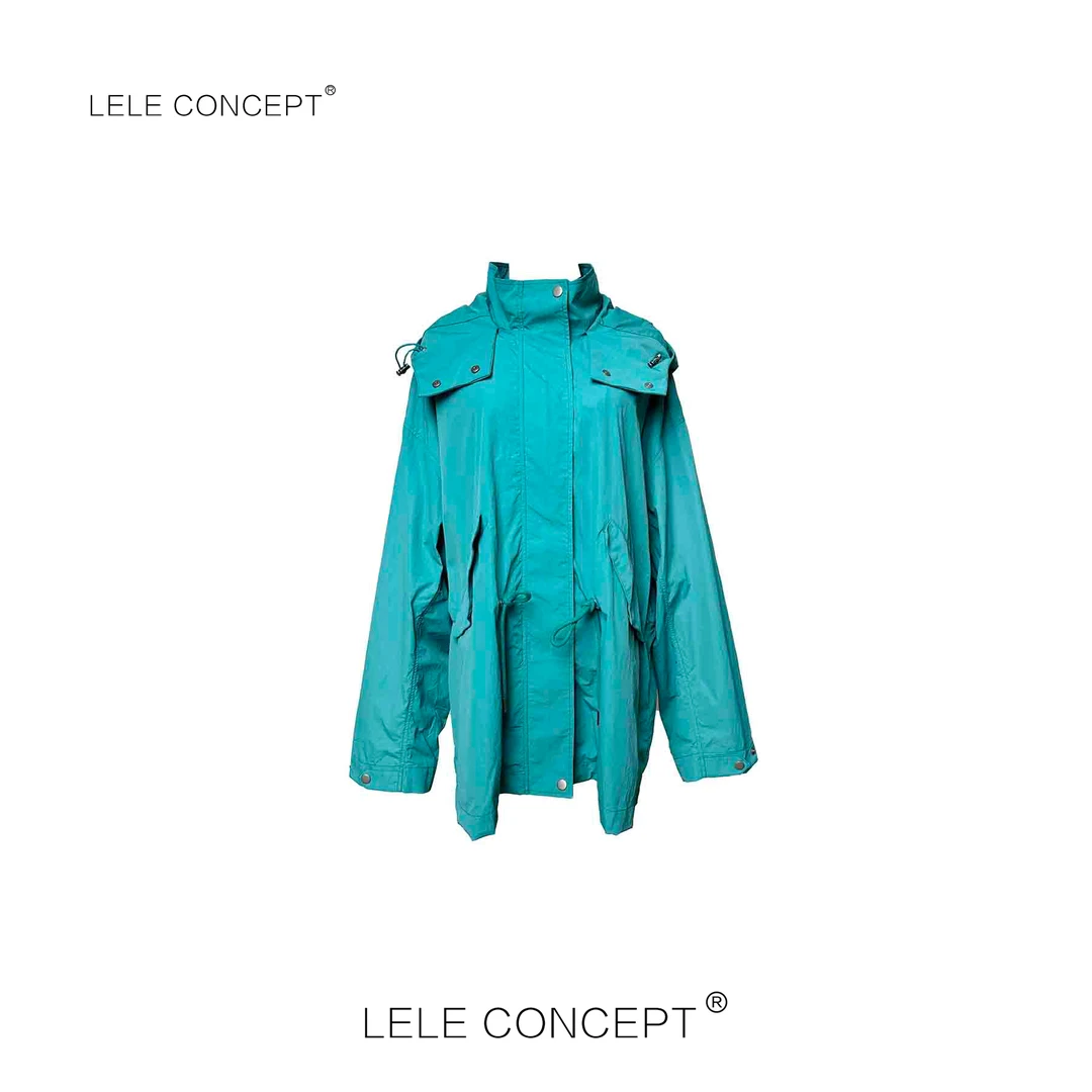 LELE CONCEPT丨都市时装减龄设计师款连帽冲锋衣外套Y0598