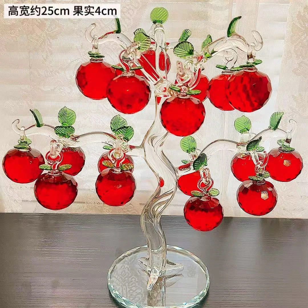 十八颗红色苹果树橱柜茶几酒柜客厅摆件最新款2025高档大气