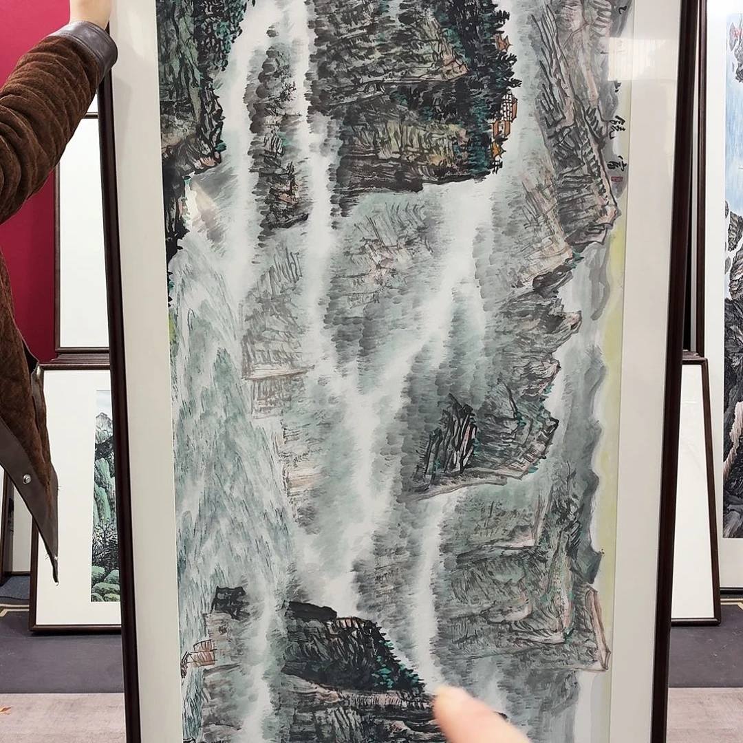 粪***菌国画手绘作品210-80尺寸