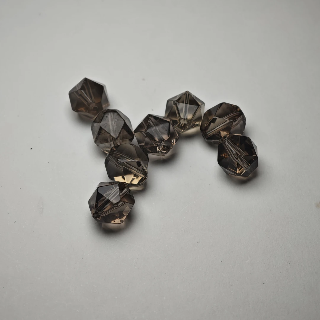 晶匠晶匠天然茶水晶砖切珠10*12mm+多样性发其一编号-BB2964简约