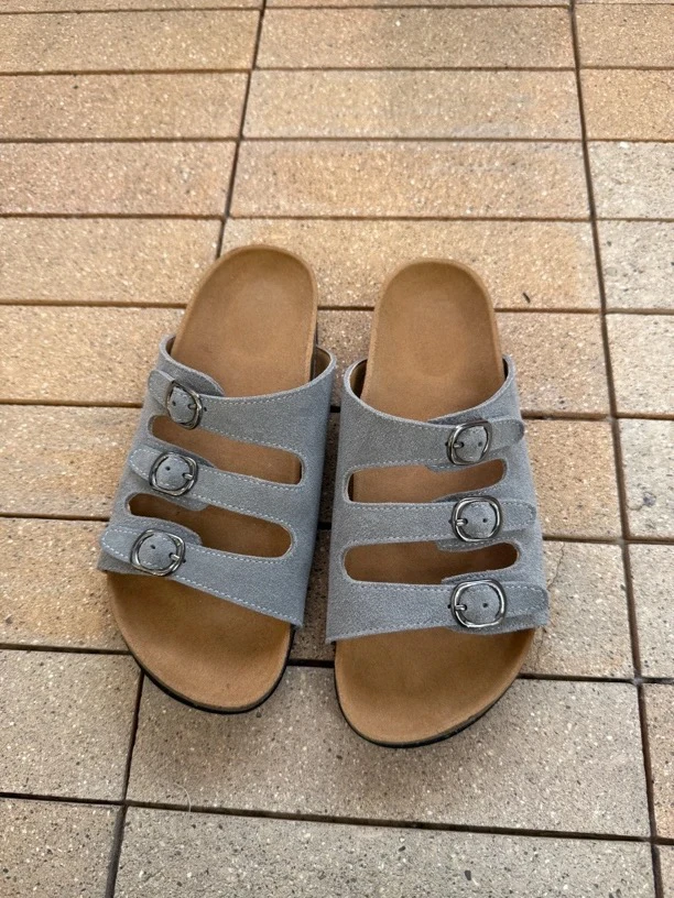 YOUCAI25夏季｜灰色勃肯拖鞋