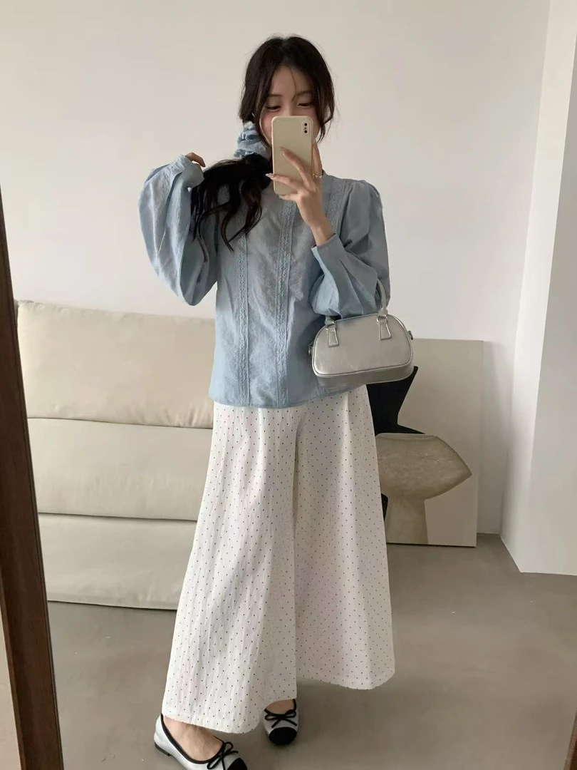 Datou 气质上衣长袖衬衣女12899