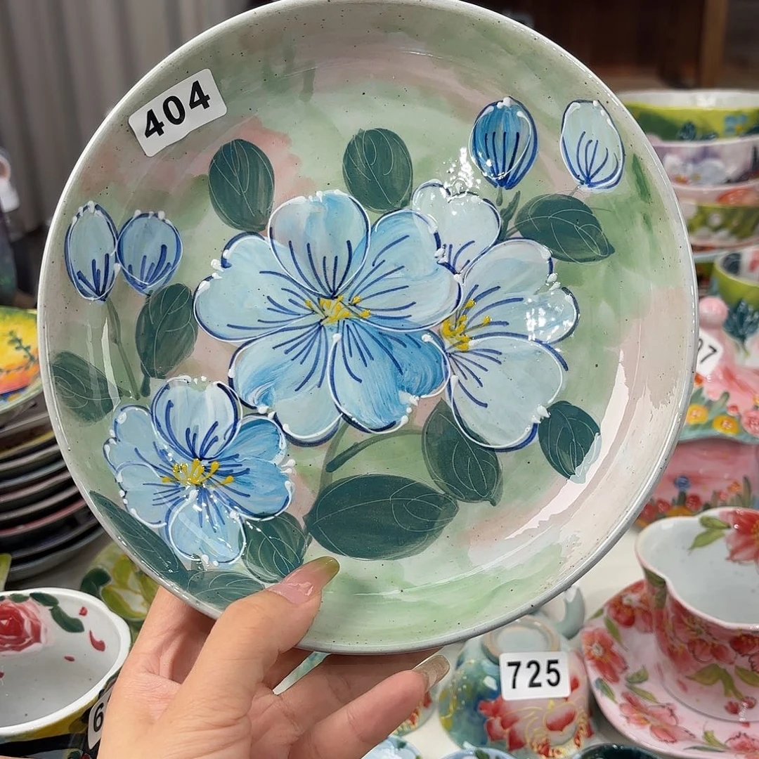 景德镇手绘高温釉下彩陶瓷茶具