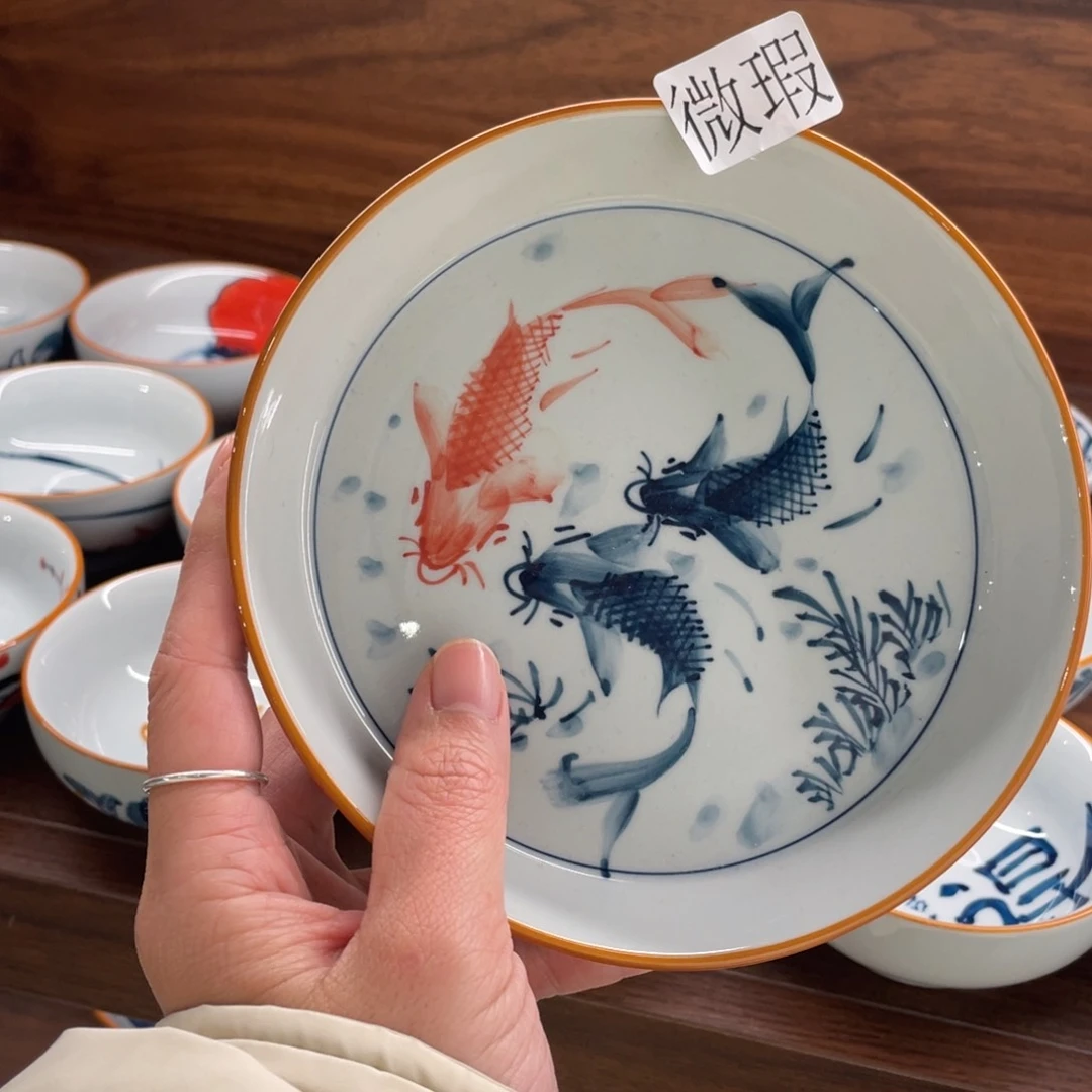 微瑕釉下彩纯手绘