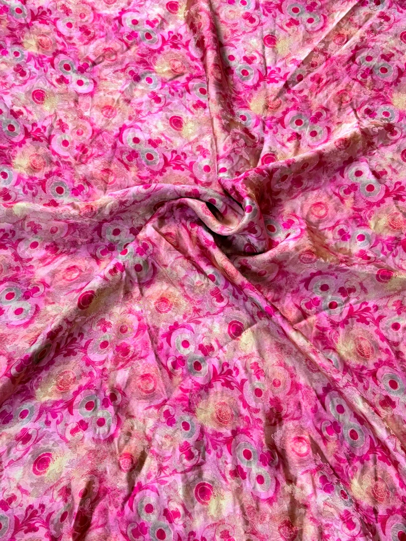 [桃瑞祥纹]高档新中式香云纱花萝提花裙装旗袍面料（开裁不退换）