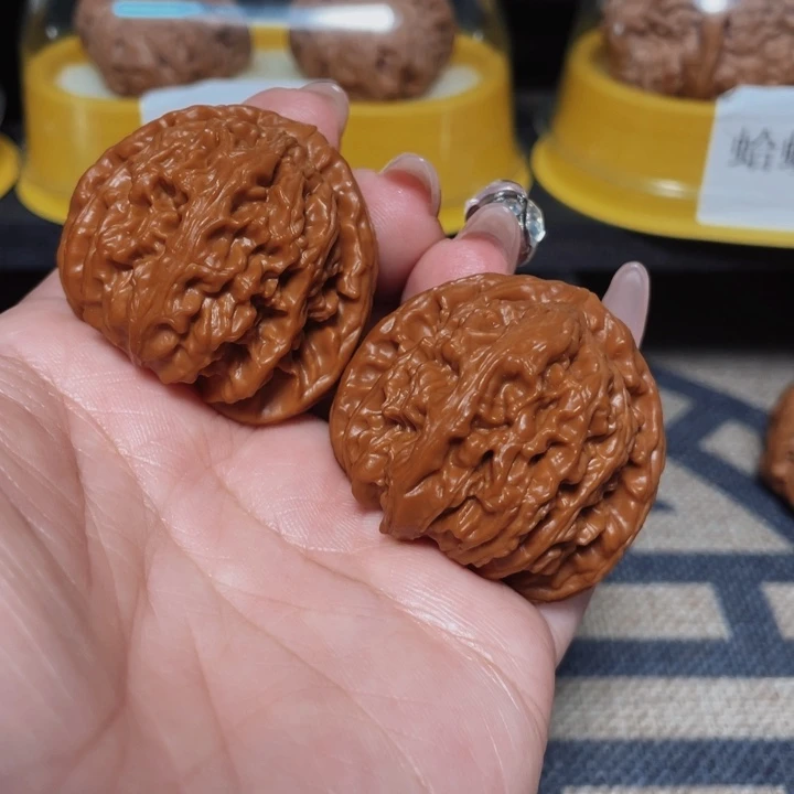 文玩核桃把件丛**件全品三角白39