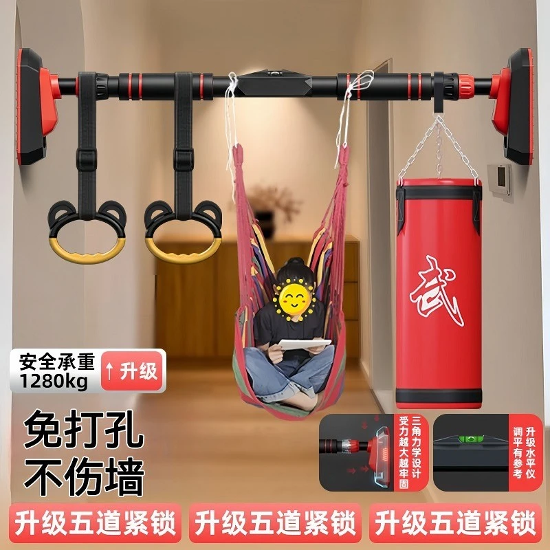 单杠家用室内免打孔成人儿单运动健身器材门上单双杠引体向上器