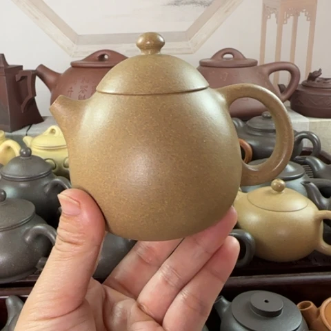 茶壶紫砂墨绿泥料200cc