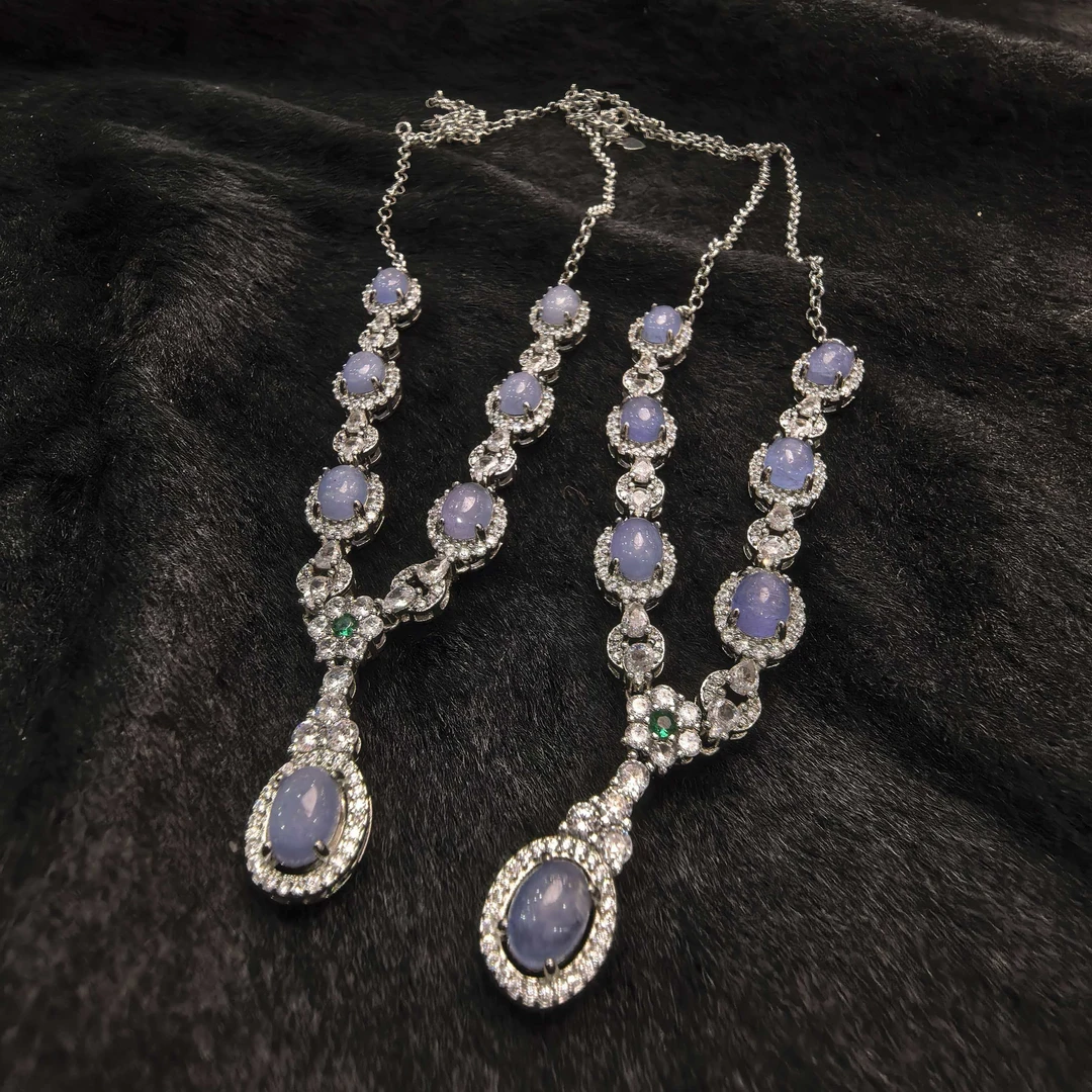 面面来财珠宝CT11369璀璨皇家蓝坦桑石项链-多样性发货只发一件