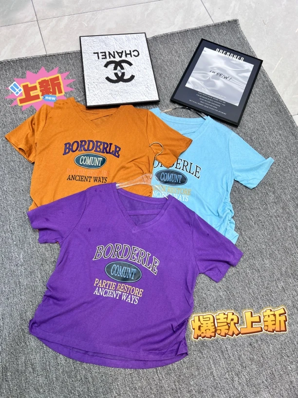 新款收腰款洋气休闲T恤上衣322