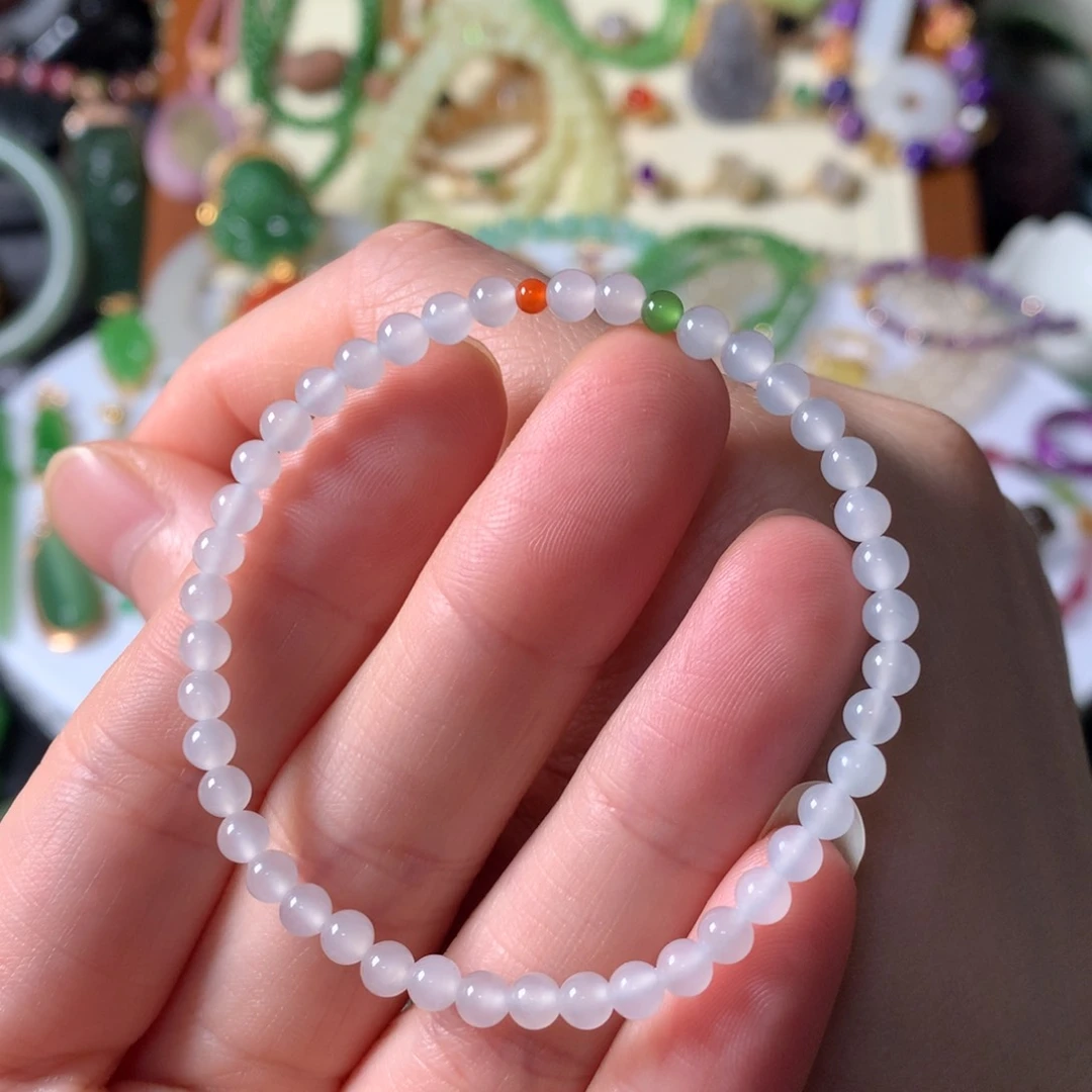 手串未镶嵌和田玉（白玉）SL0001