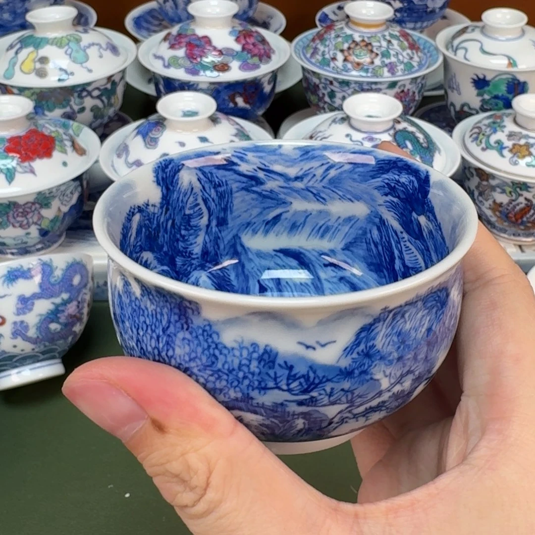 大帅景德镇手工手绘茶具355