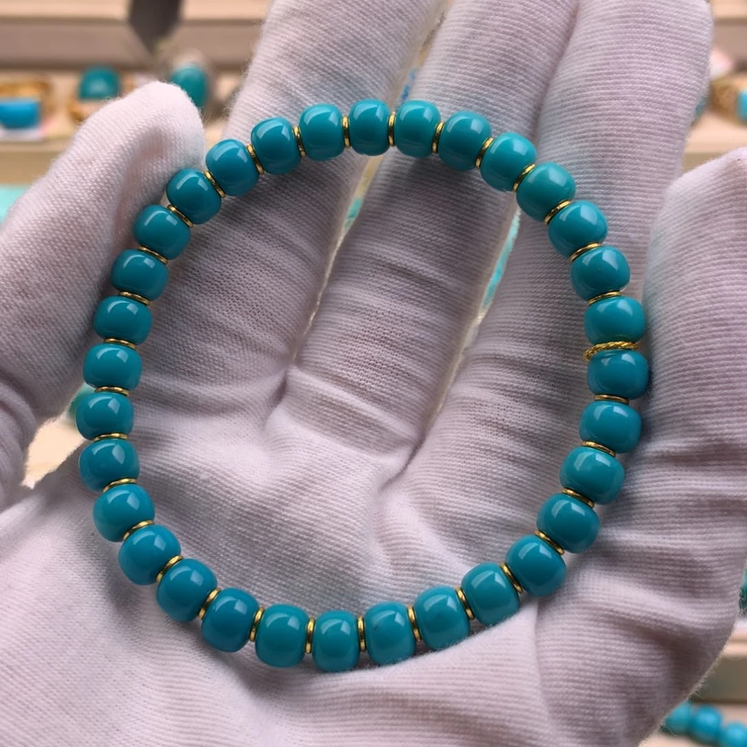 18K金镶嵌绿松石珠宝奇石