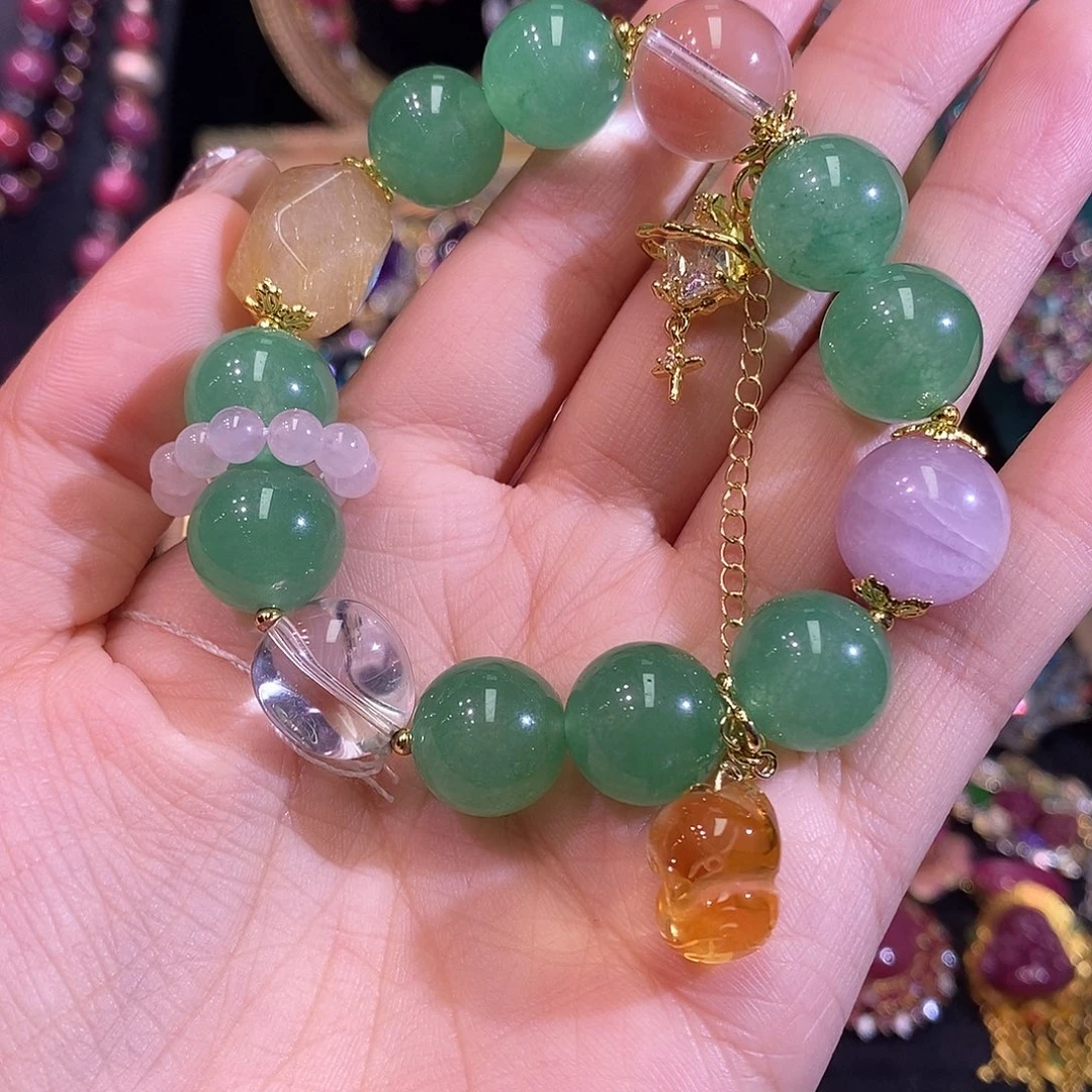 银S925镶嵌手链烟晶