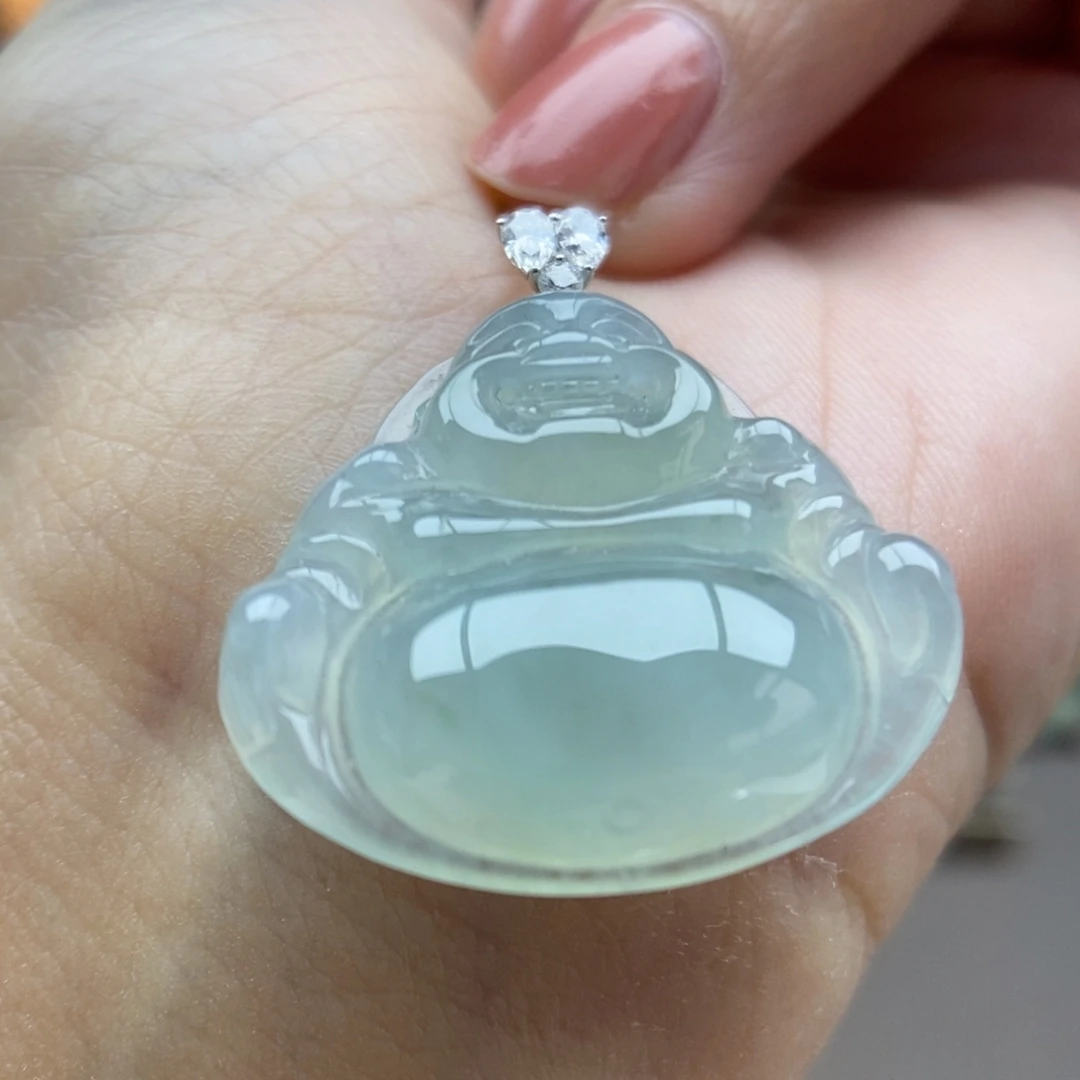 翡翠18K金镶嵌颈饰吊坠39