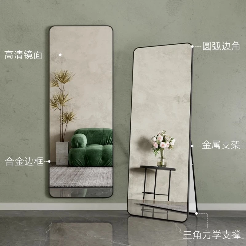 全身镜穿衣落地镜子家用壁挂贴墙网红女生卧室化妆挂墙立体试衣镜