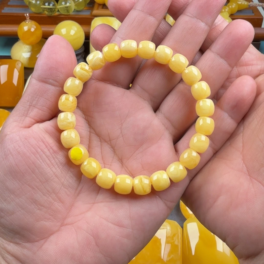 琥珀颈饰未镶嵌纯天然琥珀蜜蜡