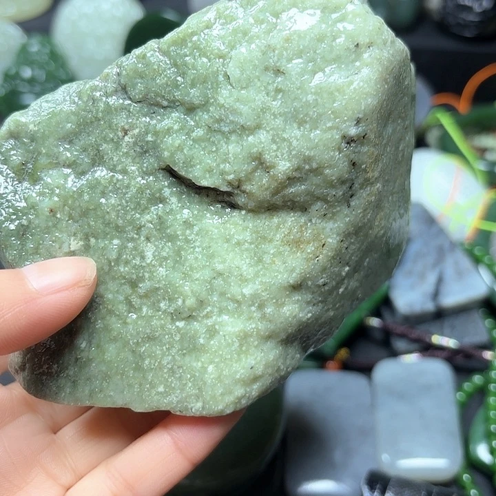 和田玉珠宝半成品未镶嵌风*