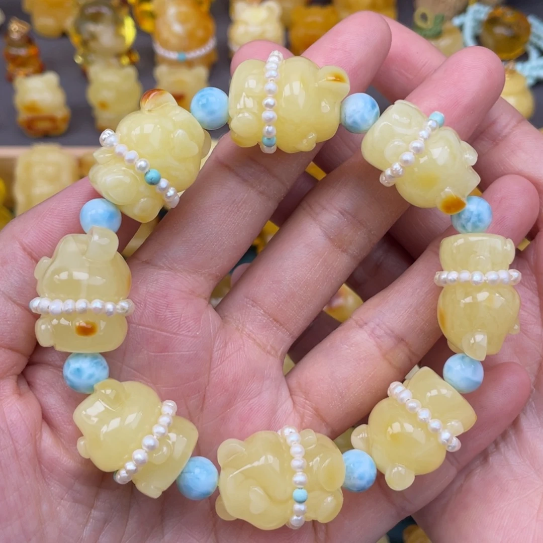 裸石琥珀未镶嵌蜜蜡