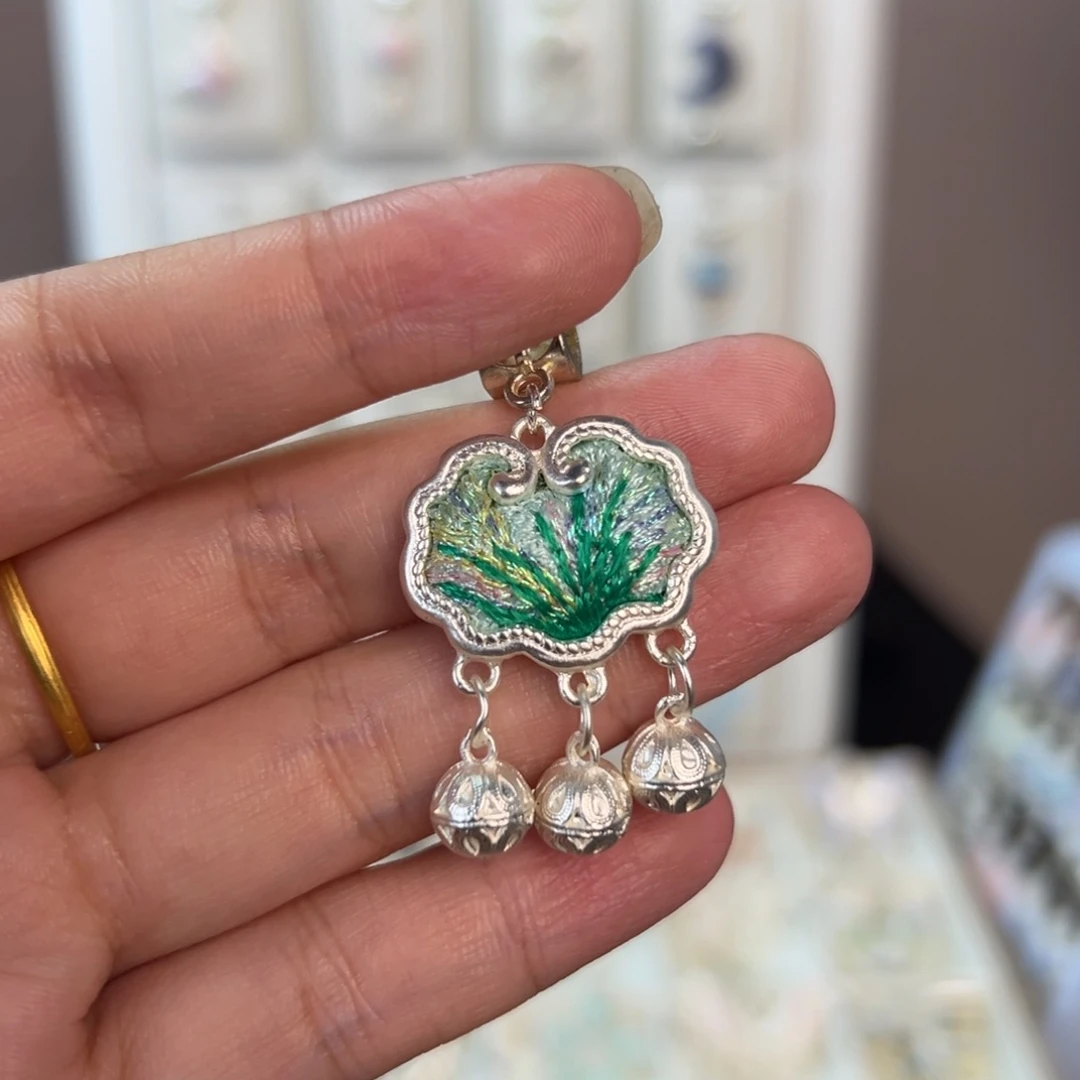 布艺合金如意小吊坠