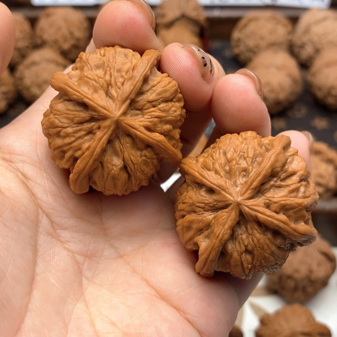 文玩核桃把件40尺全品雨花石正四