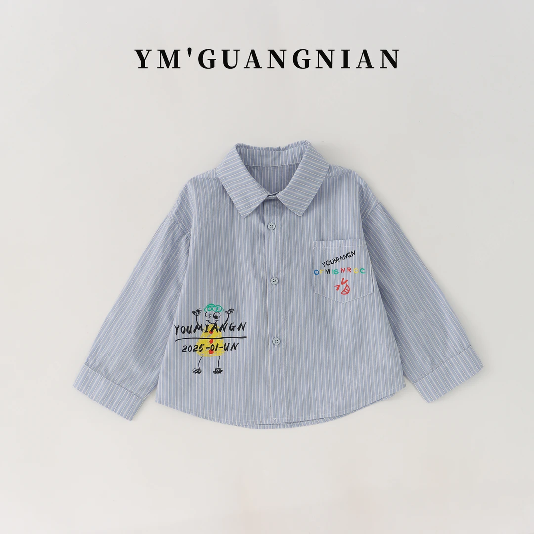 【幼棉光年】春季男童儿童经典百搭休闲时尚衬衫72907