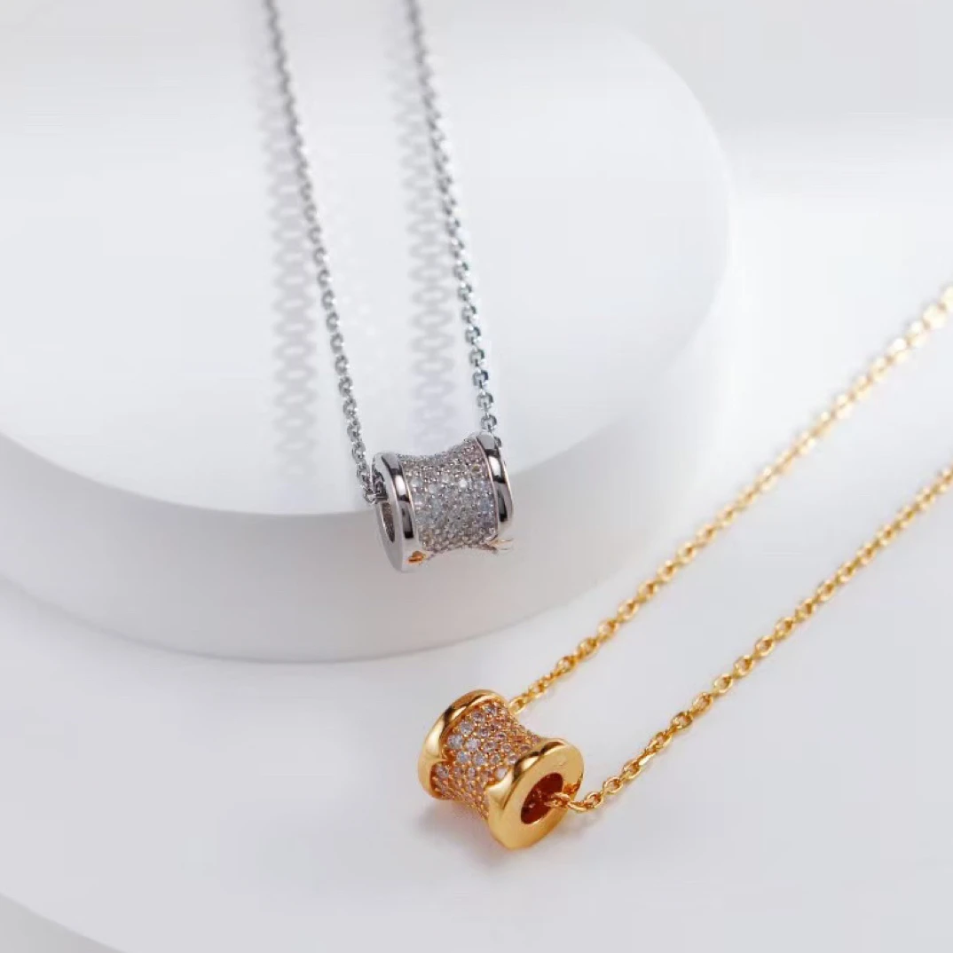 坠链均925银 [YouYou]小蛮腰项链轻奢满锆百搭小众经典时尚