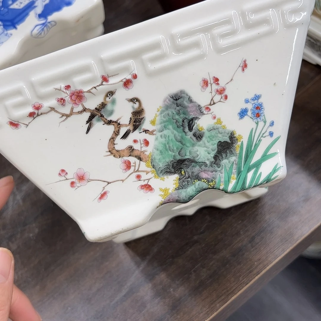 紫砂花盆258号瑕疵黑点杂志里面裂纹介意勿拍