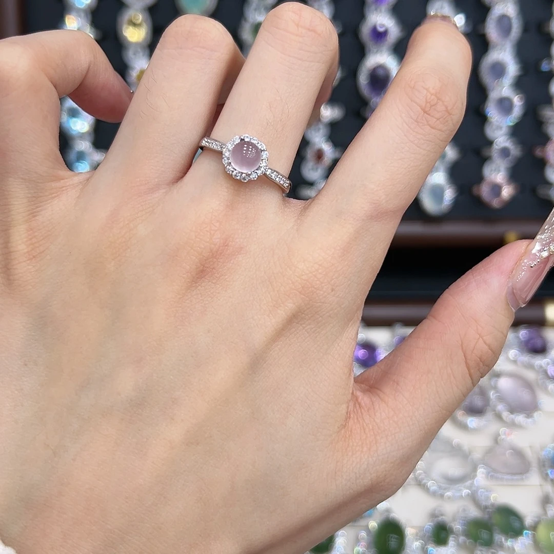 萤石银S925镶嵌戒指