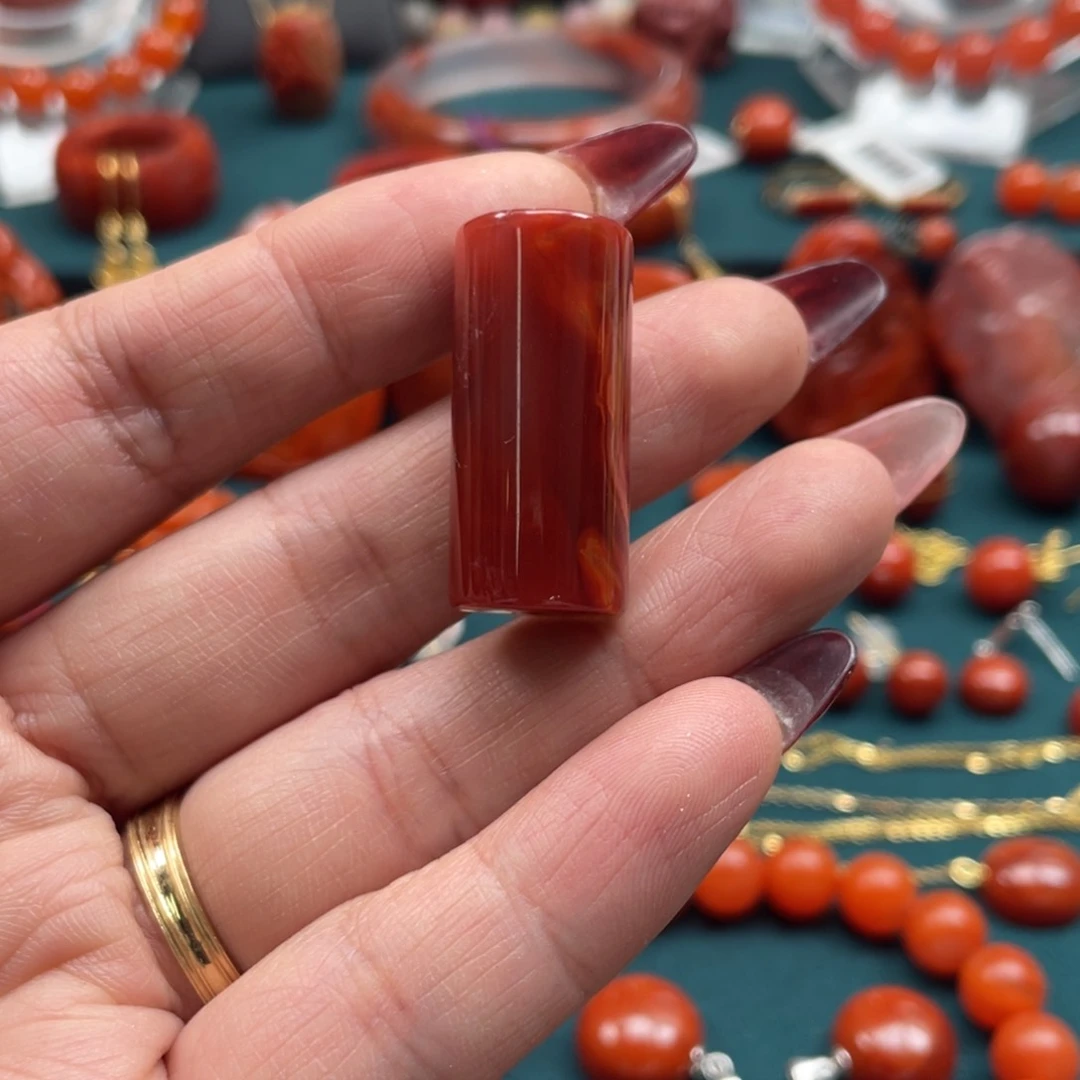 南红玛瑙川料南红圆珠未镶嵌也*