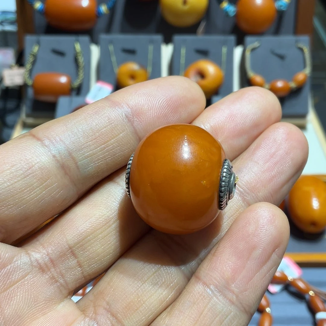 蜜蜡颈饰未镶嵌天然老蜜蜡单珠直径25