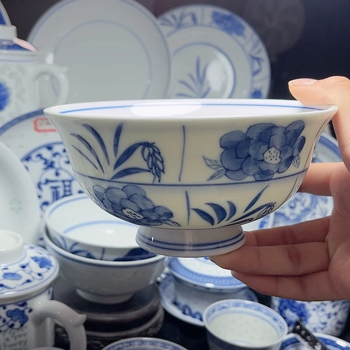 碗手绘木棉花六寸面碗