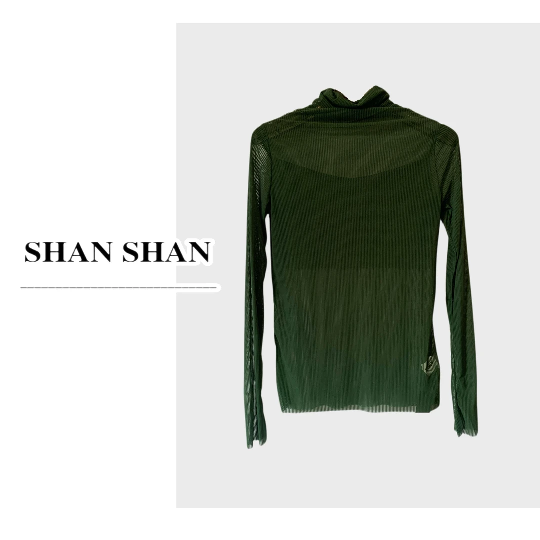 SS姗姗 秋季新款时尚气质竖纹修身显瘦短款T恤上衣 50775277-169