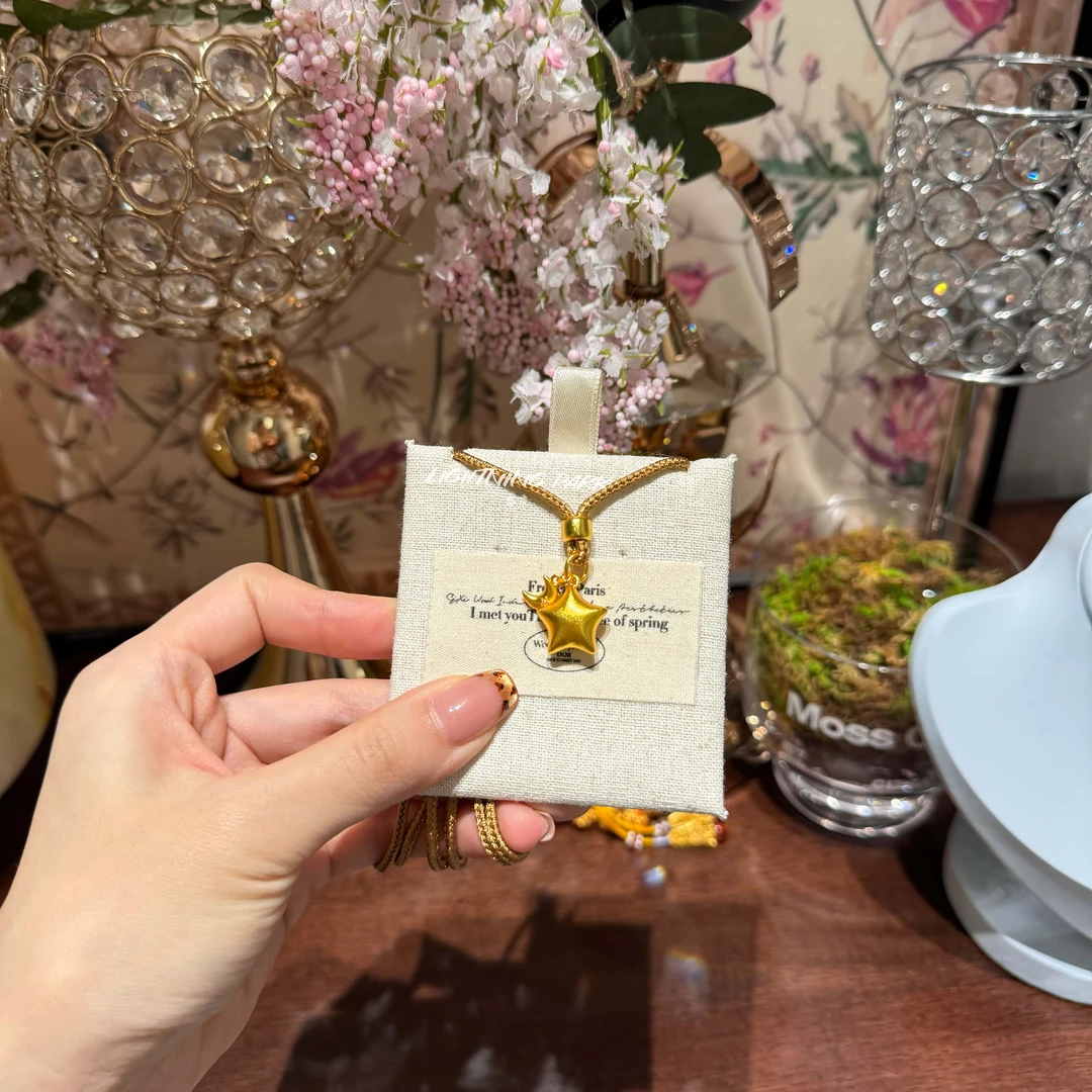 镀K金 LIGHTNINGPARK 许愿星吊坠项链