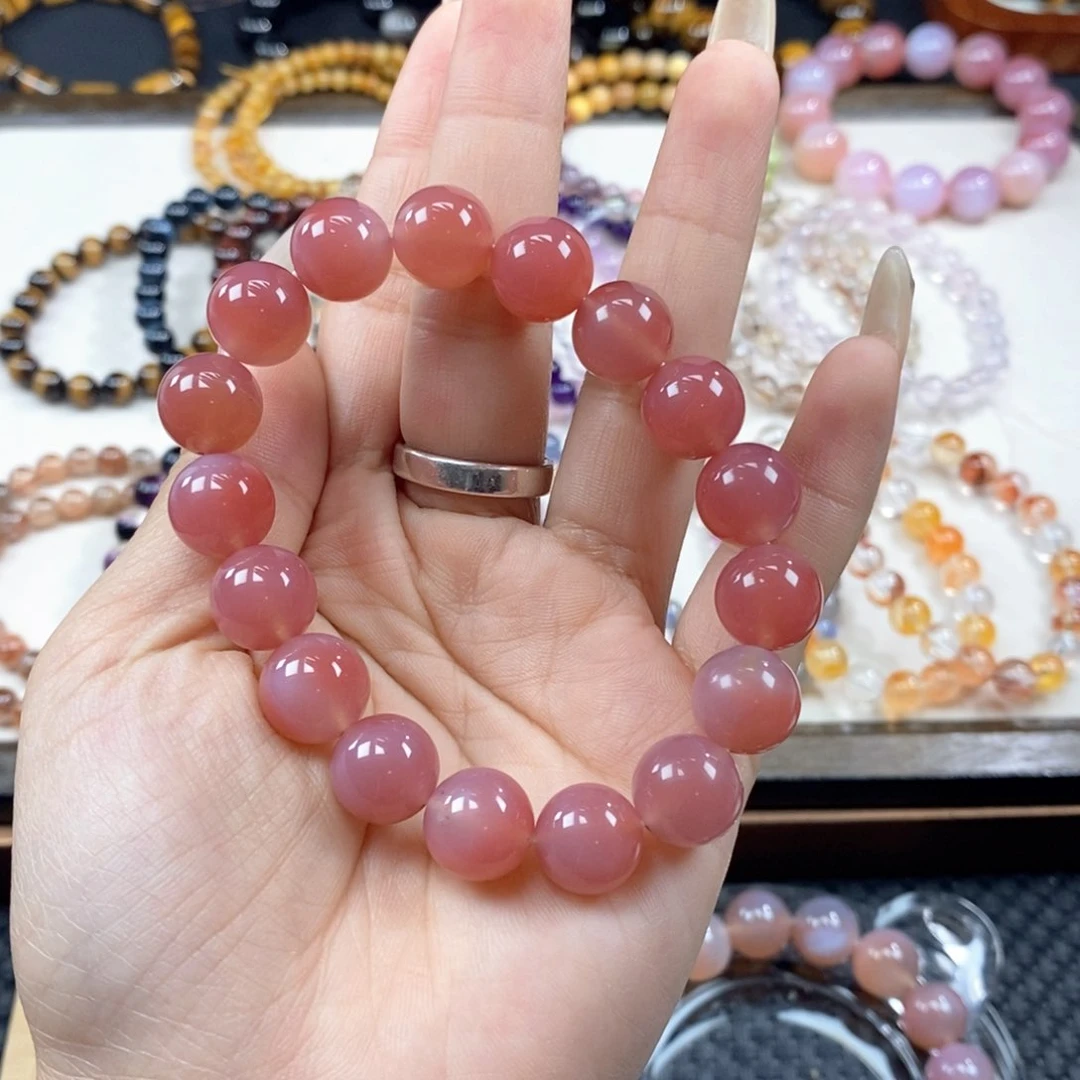 玛瑙/玉髓手链未镶嵌安**晶
