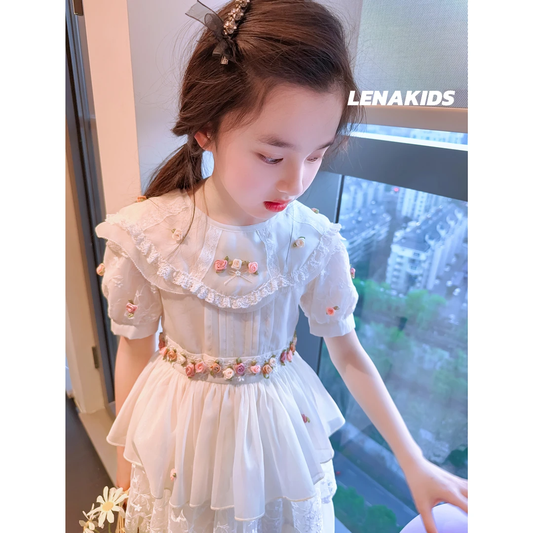 【现货】MOANA【超精致·温柔系蕾丝花花·小清新重工连衣裙】25031801